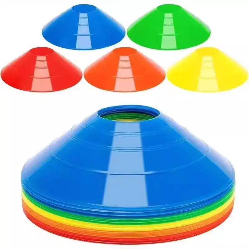New 5Pcs Soccer Disc Cones Set Soccer Training Pro Agility Discs Dish Sport Space Cones Football Training Equipment Ball Game