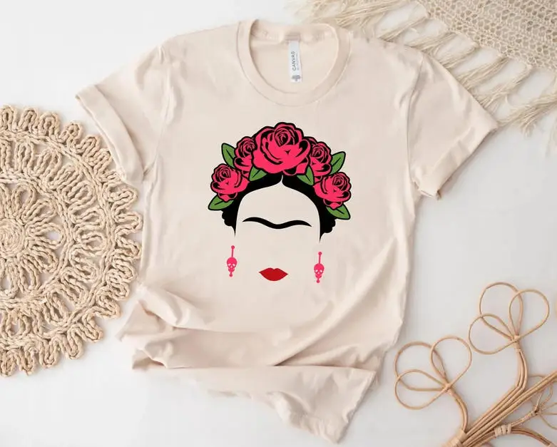 Camisa Frida Frida Kahlo estampa Camisa Humor Escuro Camiseta Engraçada Unissex Verão novo estilo Presente