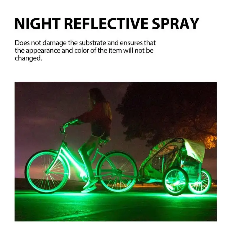 100ml Bright Spray Paint For Night Riding Glow-in-The-Dark Paint reflective night spray paint For Bicycles Skateboards Fabric