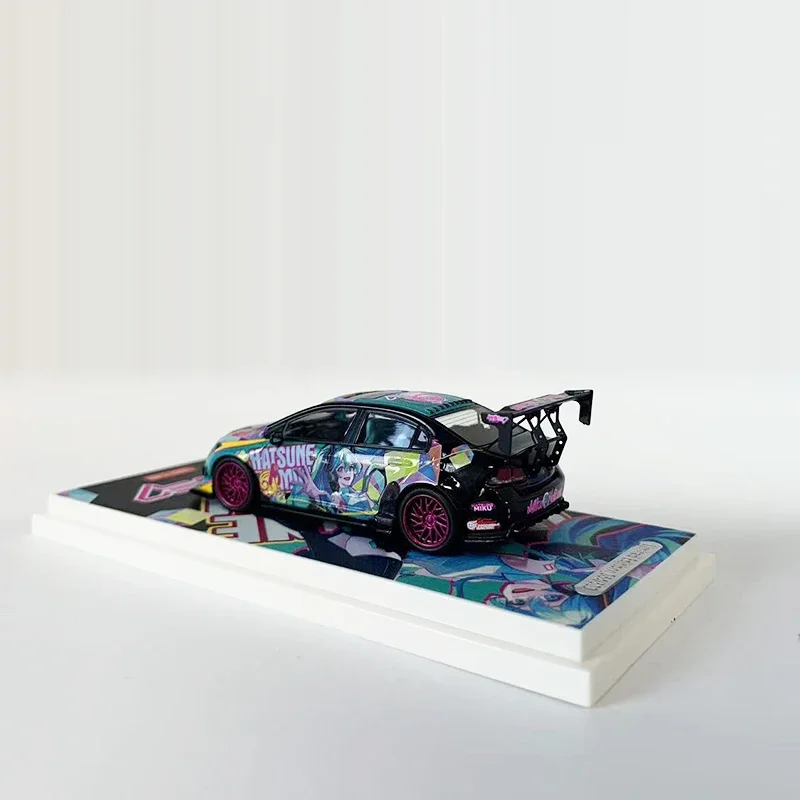 CoolCar 1:64 Model Car Civic & STI  Refitting Alloy Vehicle Display -Hatsune Miko Coating