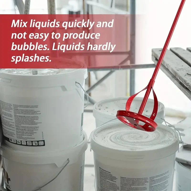 1Pc hexagonal shaft gypsum paint mixer accessories, electric drill stirring paddle, multi-functional filler cement mortar stirri
