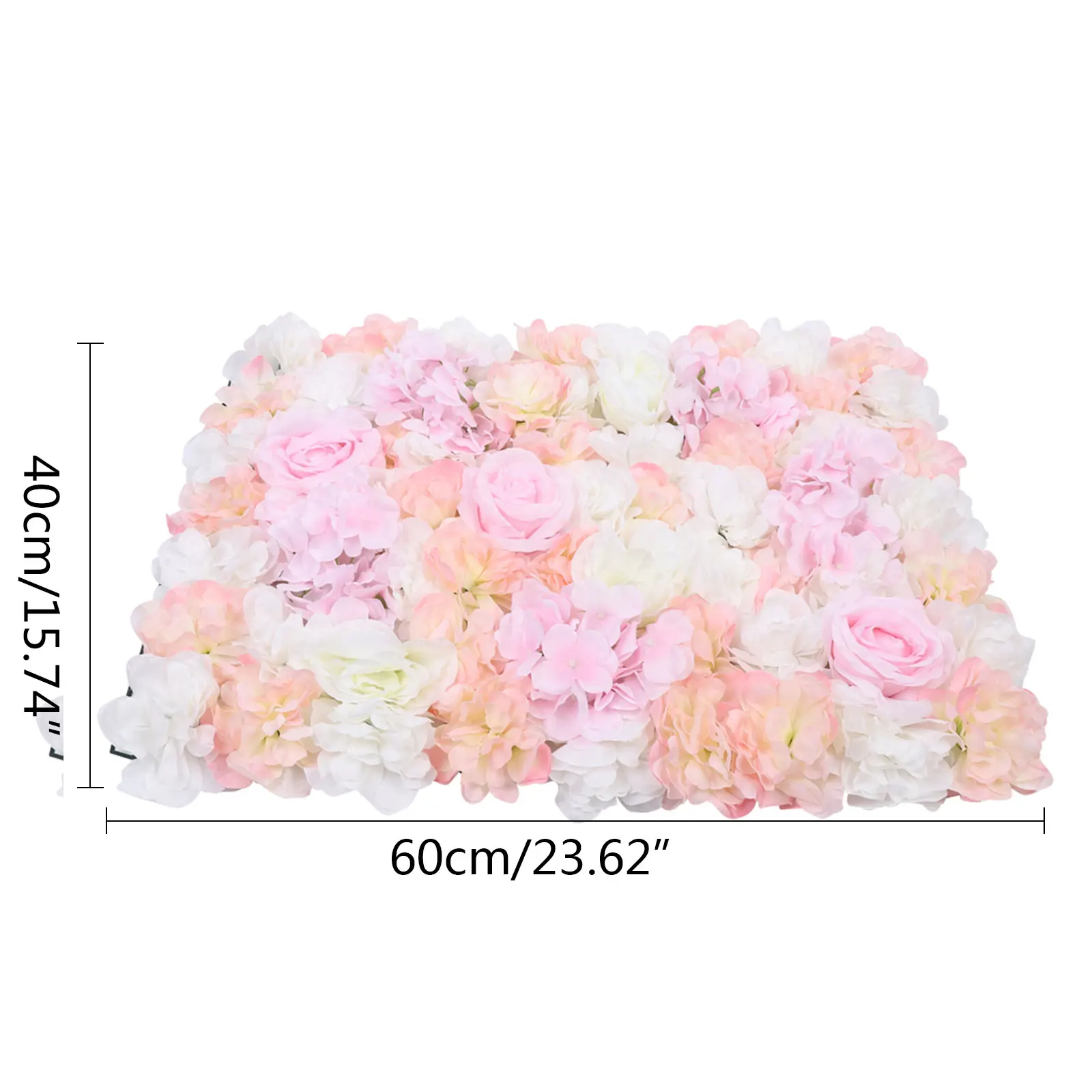 Artificial Flower Wall Panels, 10 Pack of 15.74x23.62" Flower Wall Mat Silk Rose Flower Panels for Backdrop Wedding Wall Decor