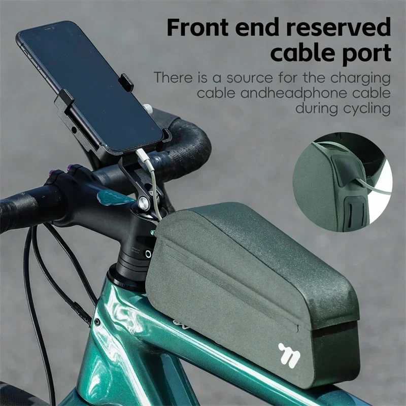 

WEST BIKING Waterproof Bike Magnetic Lid Top Tube Bag MTB Road Bike Front Frame Structured Bag Bike Accessories Bicycle Rack Bag