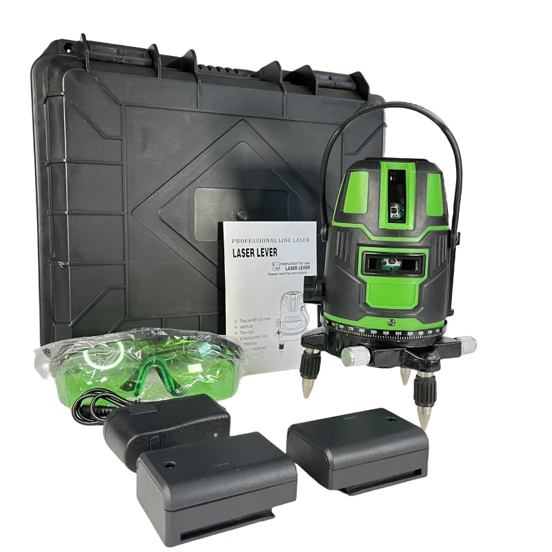

Hot Sale 5 Lines 4D Green Beam High-Accuracy Cordless Self Leveling 360 Degree Rotary Laser Level Laser Level Tool
