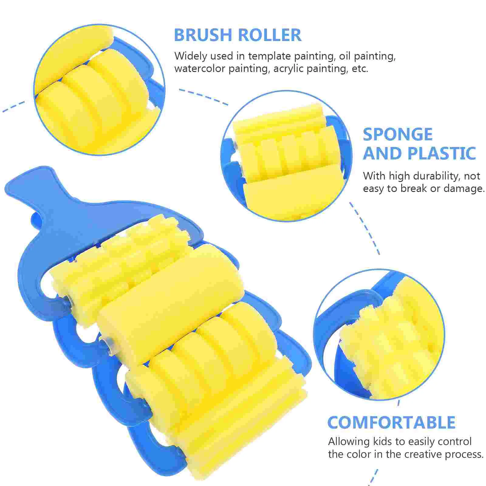 Attività per bambini Rullo Spugna Spazzola Rulli Kit Monster Craft Dipinto Spugne per bambini