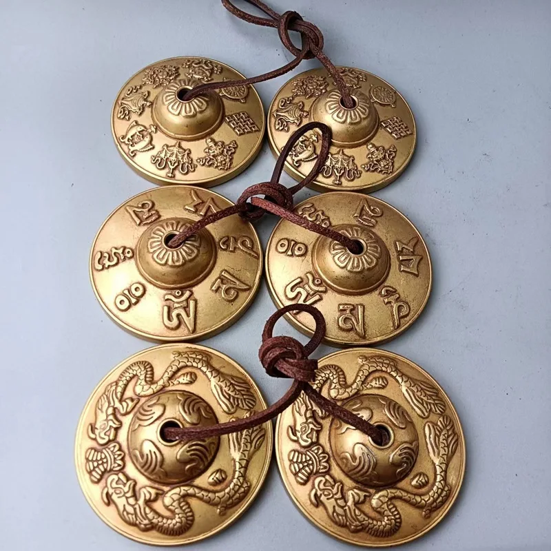 

Brass Nieber Bell Ringer Musical Instrument Pendant Ornament Ornament Double Dragon Bell Ringer