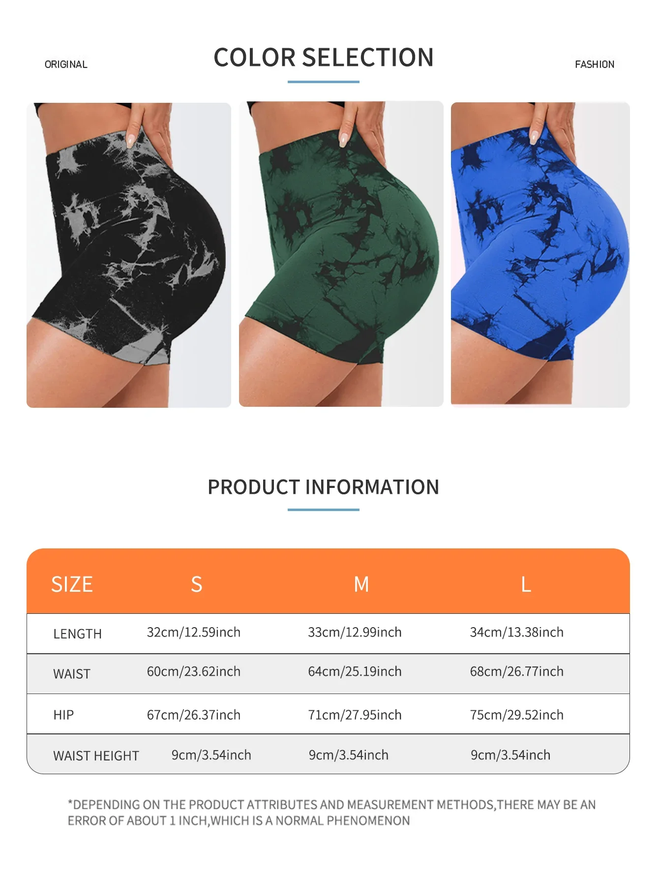 Sem costura tie dye esportes apertados calças de três peças para uso externo sexy yoga shorts de fitness para mulher, cintura alta levantamento de quadril e