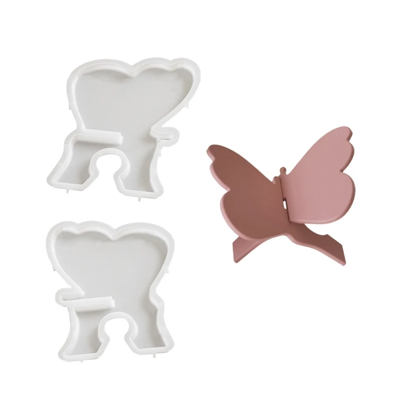 Silicone Butterfly Reading Stand Moulds Portable Bookrest Molds Butterfly Book Holder Mold for Students and Professional