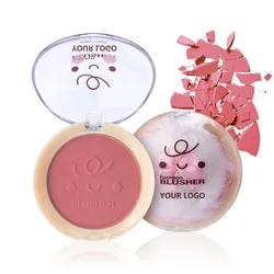 Slightly Drunk Blush Cute Embossed Peach Orange Powder Matte Natural Monochrome Blush Focallure Peach Pink Makeup Face Blush