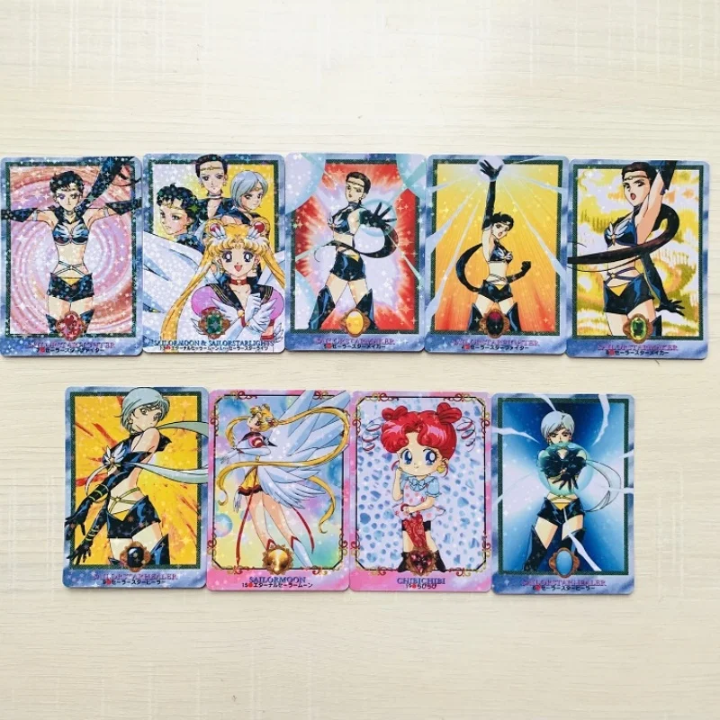 10 pz/set Sailor Moon Starlight tre moschettieri personaggi Anime Classic Star Flash Cards Tsukino Usagi Game Collection Cards