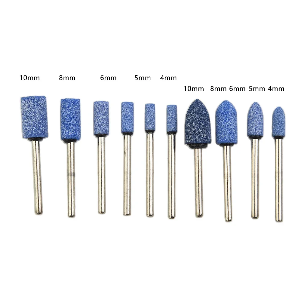 

10pcs Polishing Head Wheel Head Abrasive Mounted Stone For Rotary Power Tools Electric Grinding Stone Dre-mel Accessories