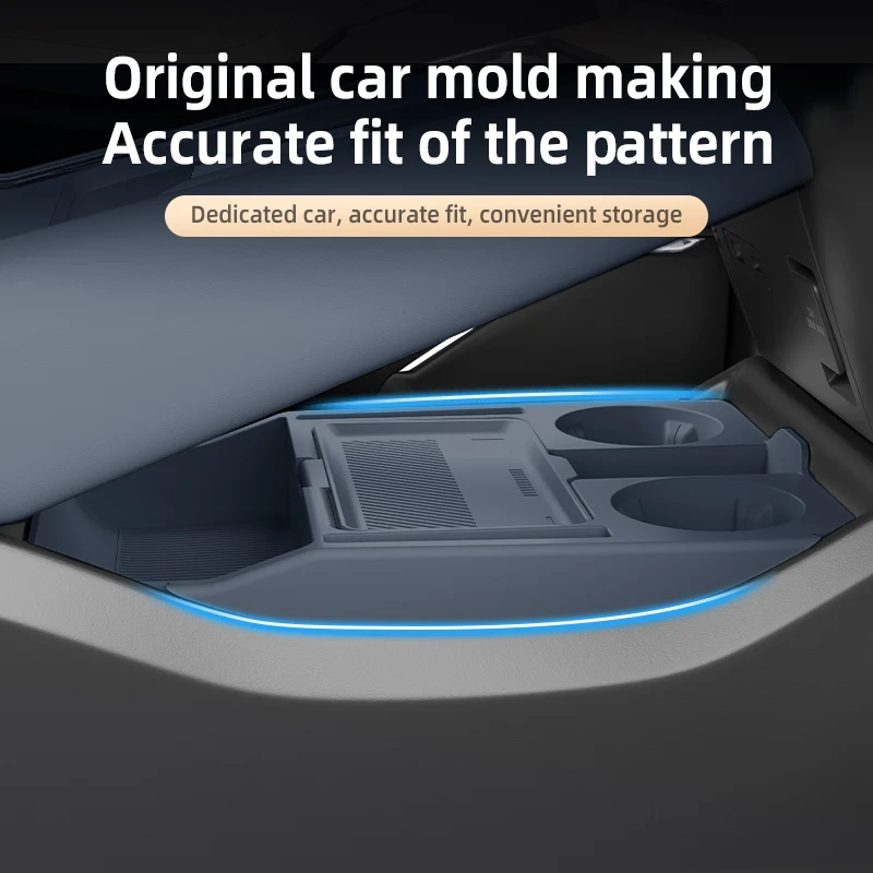 2025 For XPENG P7+ Silicone Central Control Below Storage Box Central Control Organizer Mat Car Interior Accessories