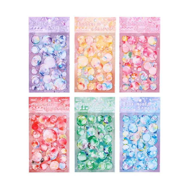 4pcs/lot Kawaii Stationery Stickers Glazed Sugar Heart Diary Planner Decorative Mobile Sticker Scrapbooking Journal Craft