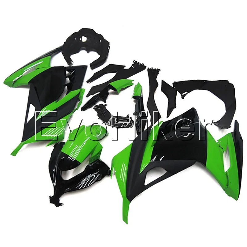 injection Fairings kit for ZX 300R EX300 2013 2014 black green EX 300 13 14 ABS motorcycle panels Body Kit