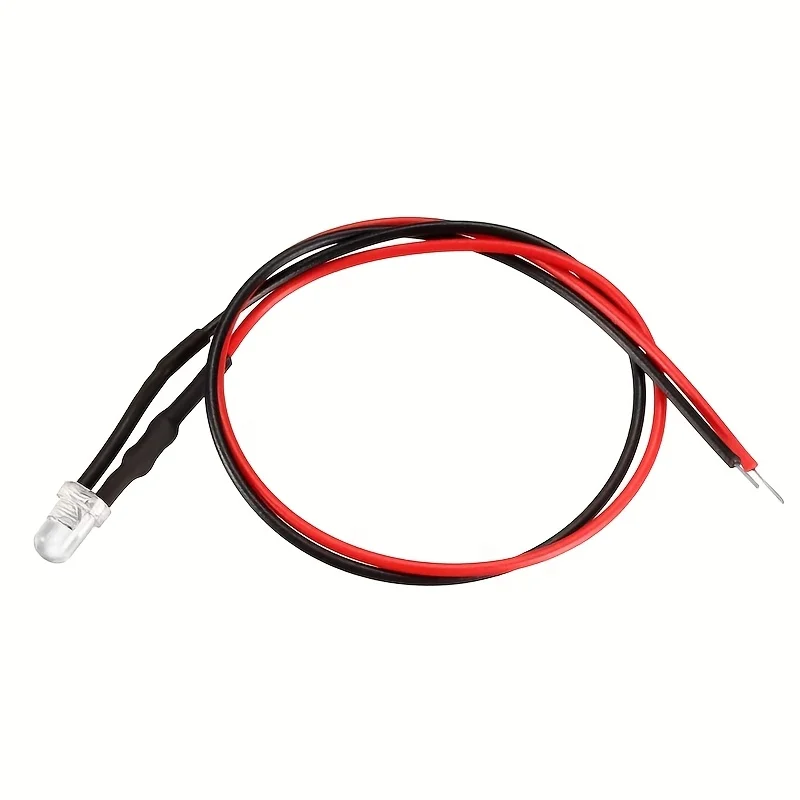 10pcs/set LED Light Cable Bulb, Pre-Wired DC , 3mm/5mm LED Light-Emitting Diode, Miniature LED Light Diode Model Assortment