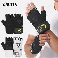 AOLIKES-guantes de levantamiento de pesas, soporte de pulsera, transpirables, antideslizantes, deportivos, para gimnasio, culturismo, levantamiento de pesas, entrenamiento físico
