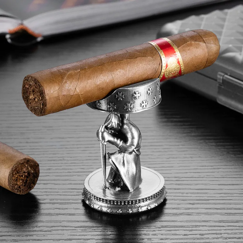 

Портативная металлическая подставка для сигар с нескользящим основанием | Для использования на открытом воздухе и в путешествиях | Современный аксессуар для курения