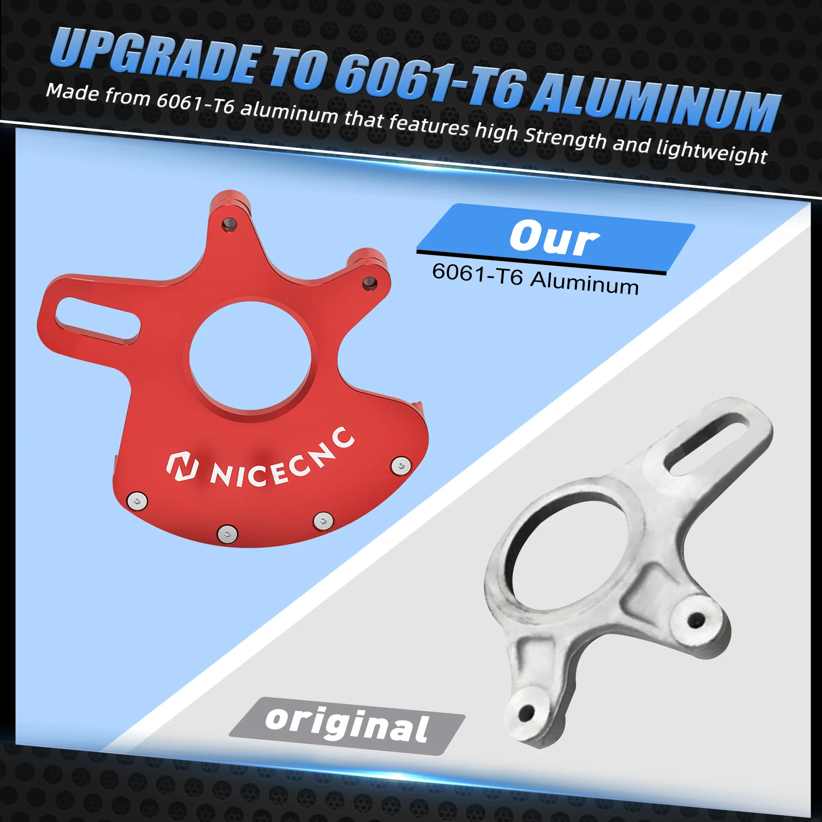 NICECNC Raptor 700 Brake Caliper Bracket Hanger Aluminum ATV #1S3-25721-01-00 For Yamaha Raptor 700 700R 2006-2012 2008 2010