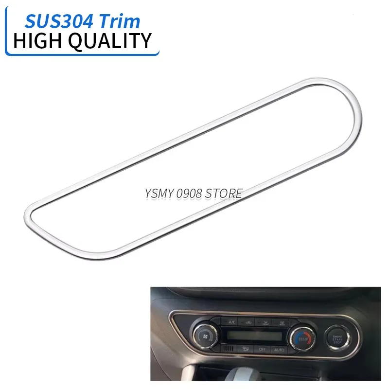 

1 PCS Stainless Steel Center Control Air Outlet Chrome Frame for Toyota Raize 2019 Car Accessories
