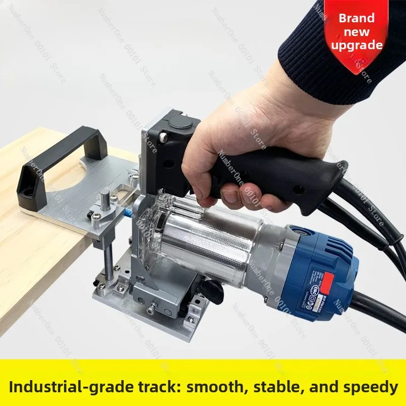 New arrival woodworking invisible two-in-one small satchel fixed slotting machine frame trimming machine electric mold slotter