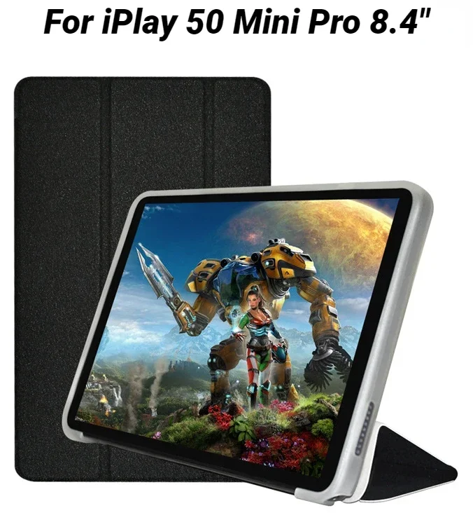 

For Alldocube iPlay60 iPlay50 iPlay 60 50 Mini Pro NFE 8.4" Tablet PC Slim Tri-Folding Stand Cover Case with Soft TPU Back Shell