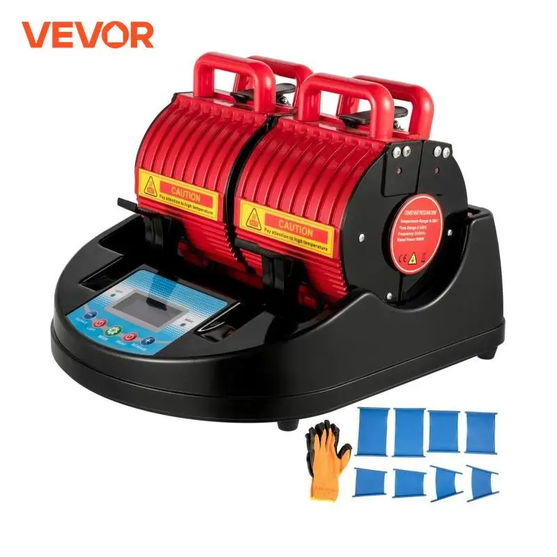 VEVOR 600W 1200W 1300W 4 in 1 Mug Multifunctional Sublimation Heat Press Black for Transferring Pictures on Glasses and Cups