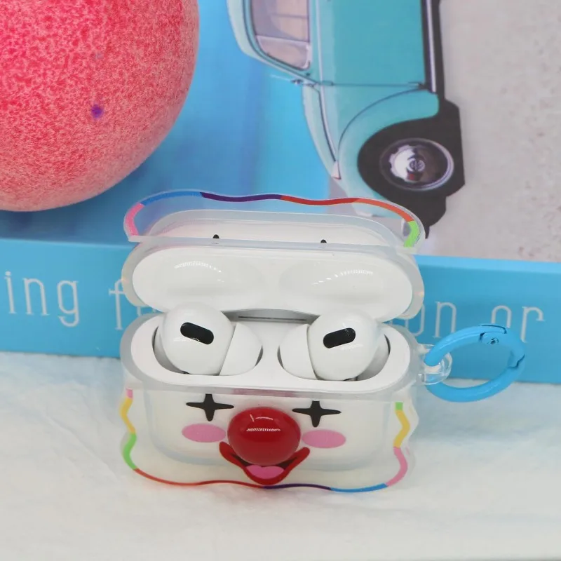 Clown Clear Headphone Case Compatible with AirPod 3rd Generation r AirPods 4 Cute Case Cove with Keychain Hook Gift - view 6