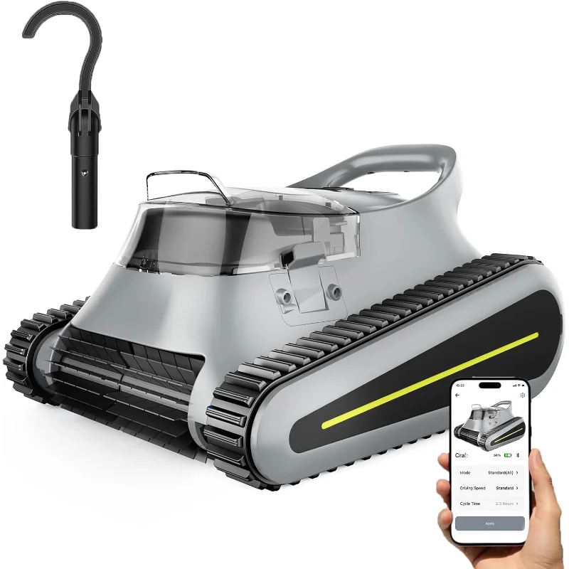 Робот-пылесос для бассейна для подземных бассейнов: модернизированный беспроводной робот-пылесос для бассейна 2025 года, автоматические пылесосы с всасыванием 180 Вт, настенные