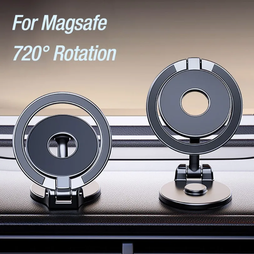 

Магнитный автомобильный держатель для телефона с вращением на 720, магнитный кронштейн для мобильного телефона для iPhone 17, 16, 15, 14, 13, 12 Pro Max, крепление Samsung Xiaomi
