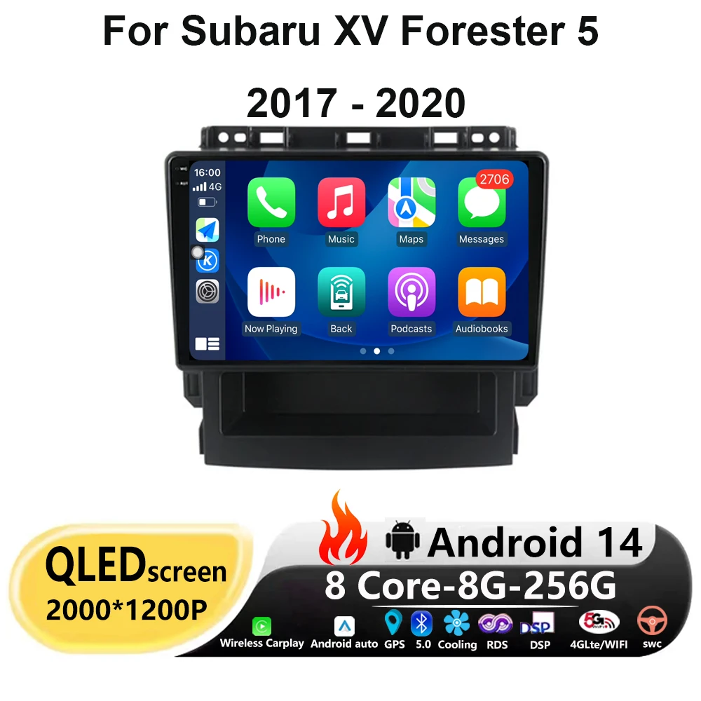 

Автомагнитола 2DIN, 4G, Wi-Fi, Android 14, для Subaru XV Forester 5 2017 - 2020