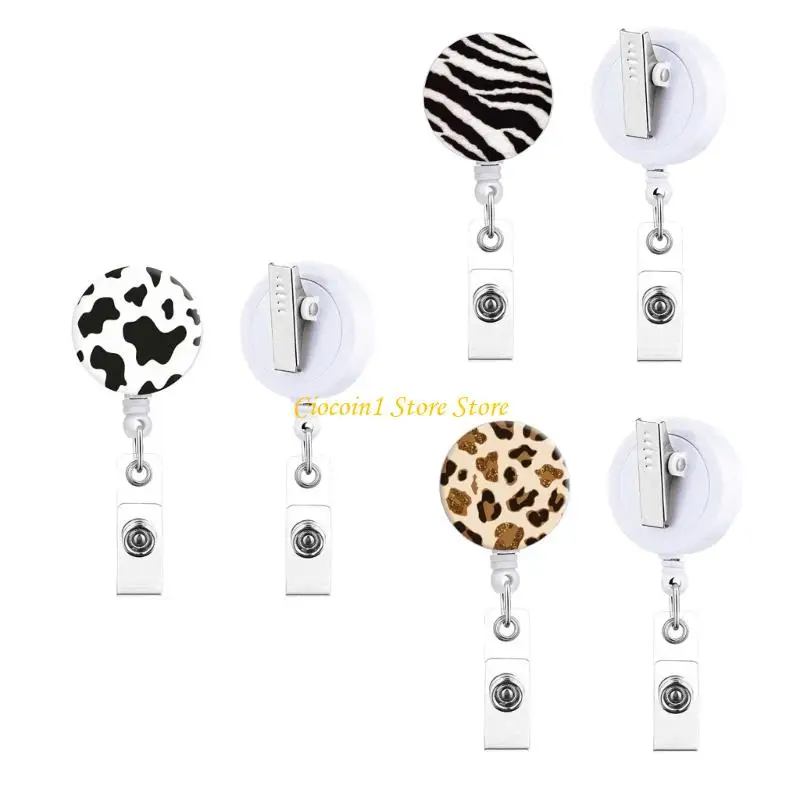 A3PC Vibrant Badge Reels 360 Degree Rotation Mechanism Elastic Strap For Teachers