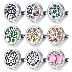 Aromatherapy Jewelry Locket Pendant Car Air Freshener Vent Clip Aroma Perfume Oils Locket Essential Oil Diffuser Car Clip