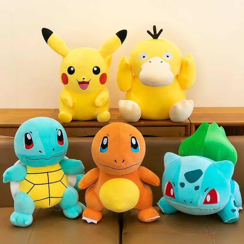 

New Pokemon Stuff Plush Toys Kawaii Pikachu Pichu Charmander Squirtle Psyduck Anime Soft Dolls Doll Birthday Christmas Gift
