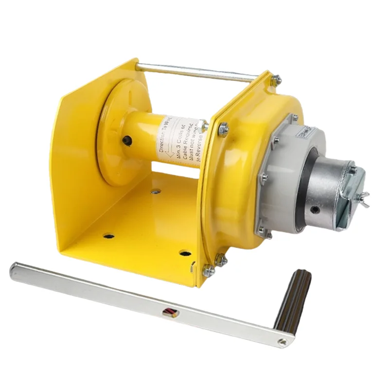 

Heavy Duty Hand Crank Winch Self-locking Manual Hoist Lifting Windlass For Construction Cargo Pulling Industrial Lifting Gear