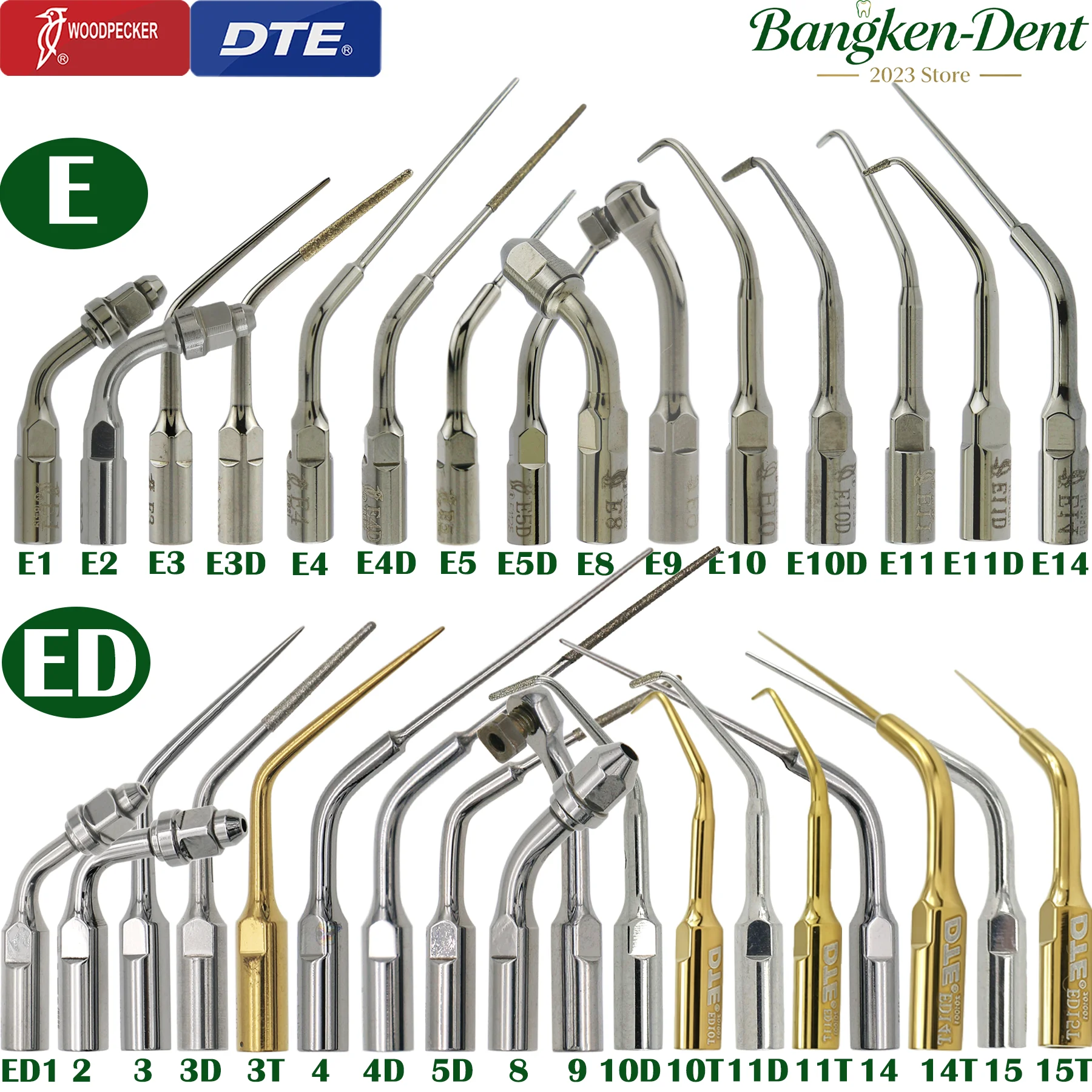 Woodpecker DTE Dental Ultrasonic Scaler Tips Scaling Endo Tip Dentistry Instruments Medical Accessories Fit EMS Satelec NSK