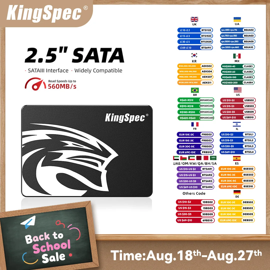 Unidad SSD HDD 2,5 disco duro SSD 120GB 240GB 1TB 512GB 128GB 256GB HD SATA 4TB disco duro interno para ordenador portátil KingSpec