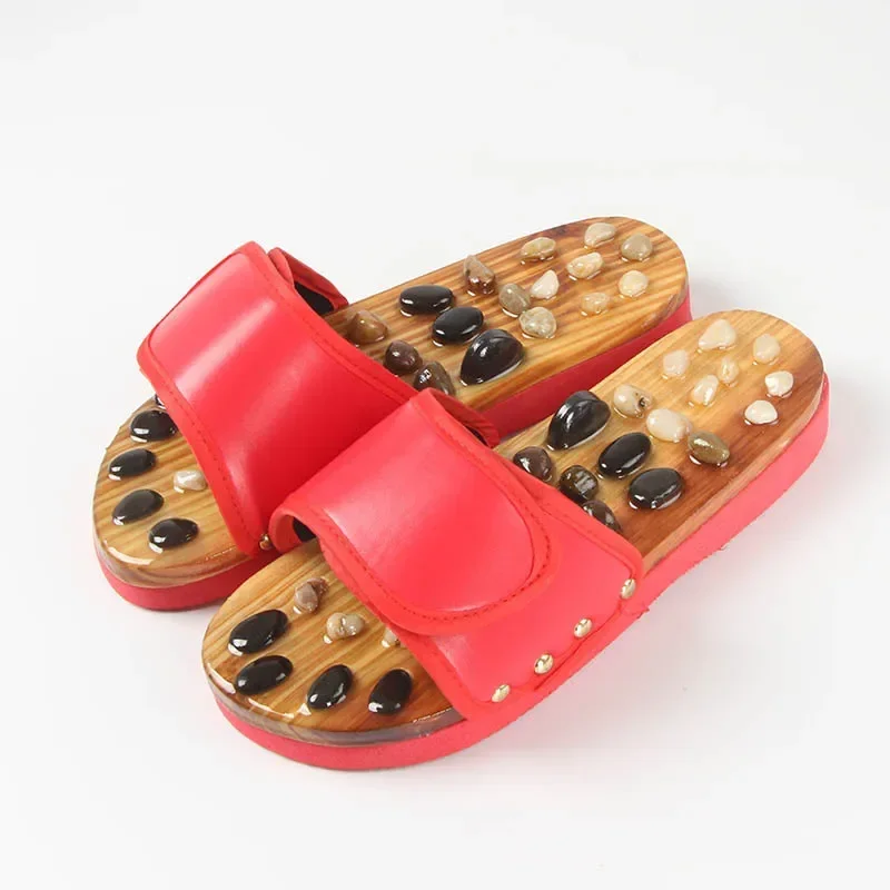 Relaxally Acupressure Slippers Foot Massage with Natural Stone Therapeutic Reflexology Sandals Foot Acupoint Massager