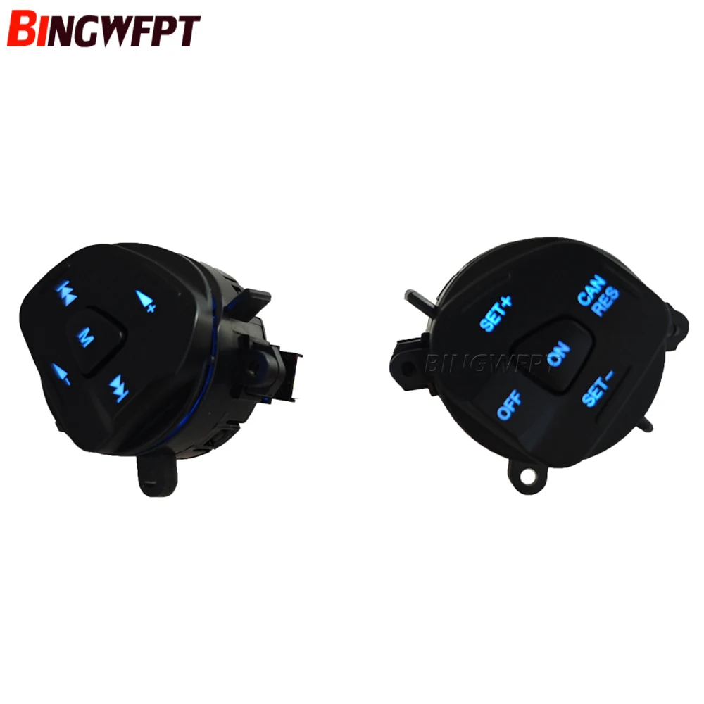 High quality Steering Wheel Button Cruise Control Switch with wire For Ford Fiesta MK7 MK8 ST Ecosport 2013 2014 Blue Backlight