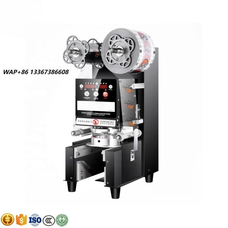 Widely  Hot Sale Cup Fill Machine Lids Juice Cup Sealing Machine Food Packing Film Manual Cup Sealer Semi Automatic Plastic