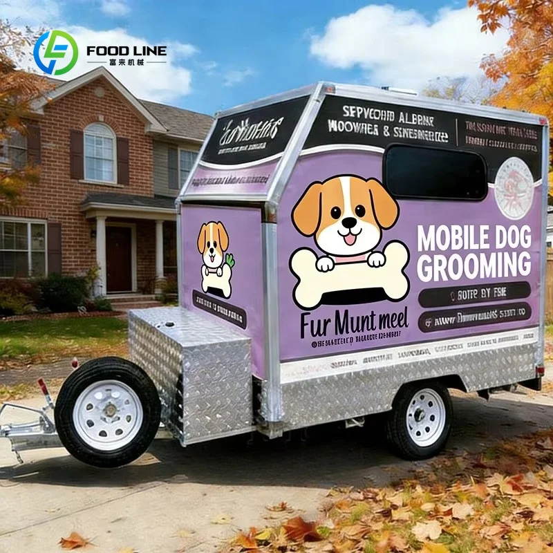 Customized Commercial Grade Dog Grooming Trailer with Dual Sinks Professional Dryers and Safety Equipment