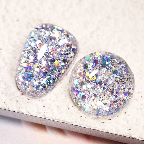 Imagen 2 del producto LILYCUTE-esmalte de uñas en Gel con purpurina plateada, lentejuelas brillantes coloridas, semipermanente, para remojar, necesita Base, capa superior, barniz en Gel para decoración de uñas