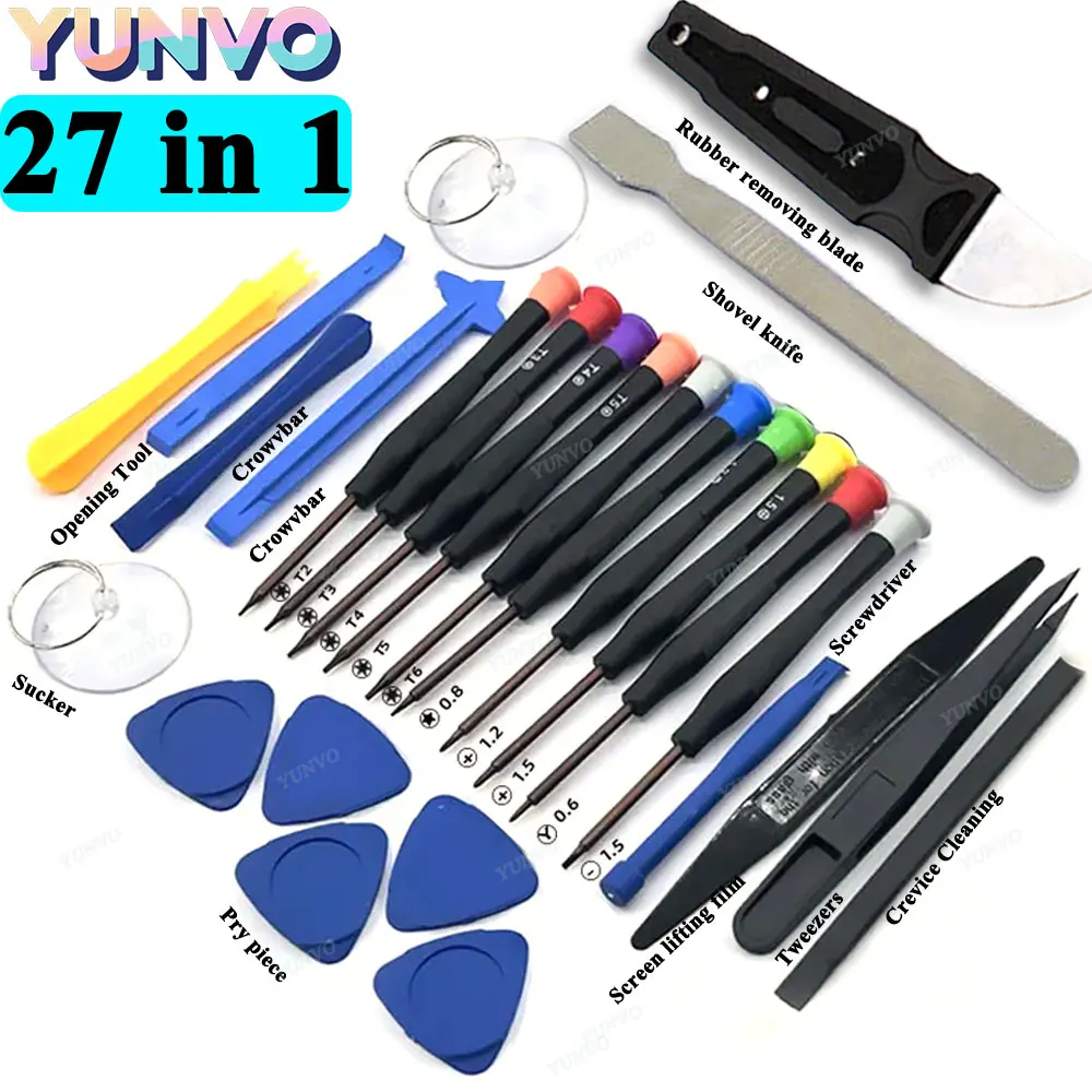 

Набор прецизионных отверток S2 27 в 1 для мобильных телефонов, ноутбуков и компьютеров — идеально подходит для небольшого обслуживания и разборки