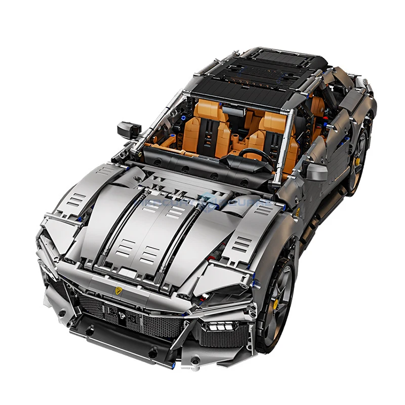 Limited Edition Silver High-end Car Model Building Blocks MOC T5041 SUV Transport Vehicle Bricks DIY Toy Set Children Boys Gift