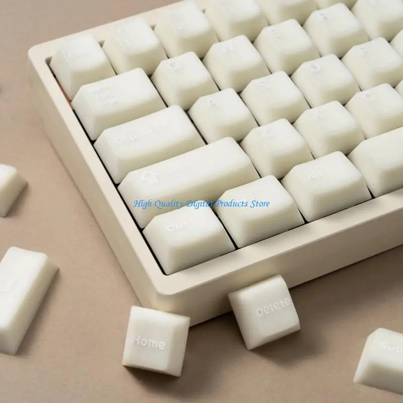 U2JE 120 Semi Transparent ABS Double Shot Keycap Original Profile for Mechanical Keyboards