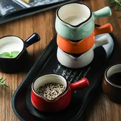 1Pc Ceramic Dishes Seasoning Dipping Bowl Ceramic Dish Trinket Plate Sauce Dish Dish for Kitchen