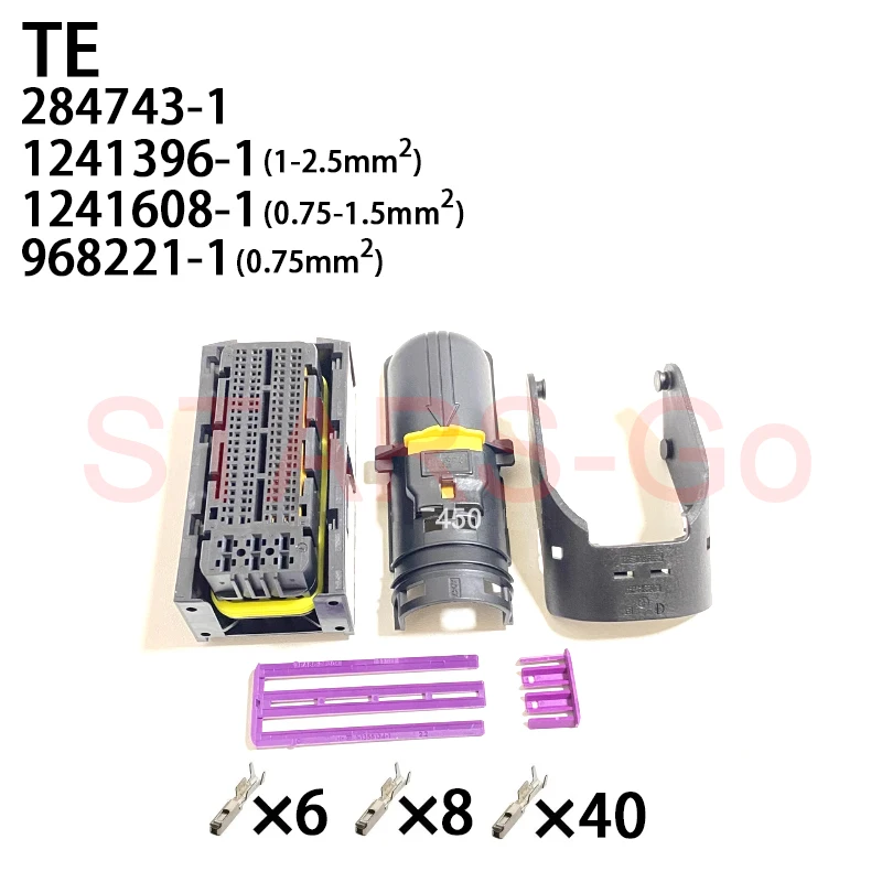 1/10SET 284743-1 284617-1 1241396-1 1241608-1 94Pin TE TYCO PCB ECU Socket Harness Automotive Connector and Terminal