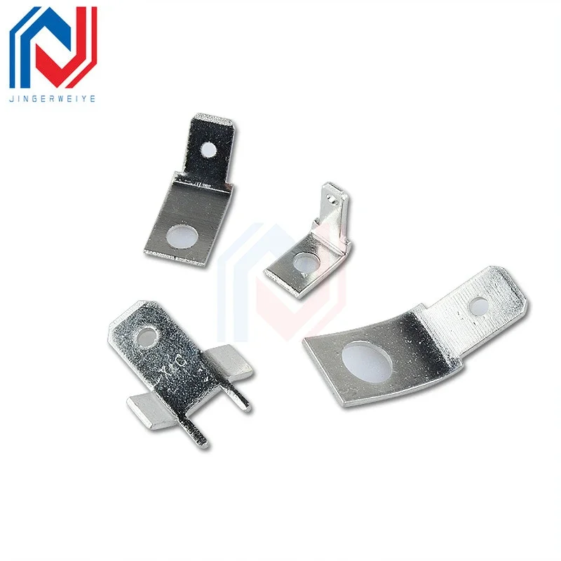 20 Stuks 6.3Mm Inzetstuk Terminal 250 Anti-Reverse Insert 0.8Mm Met Positionering 45 Graden/90 Graden Koper Ingeblikt