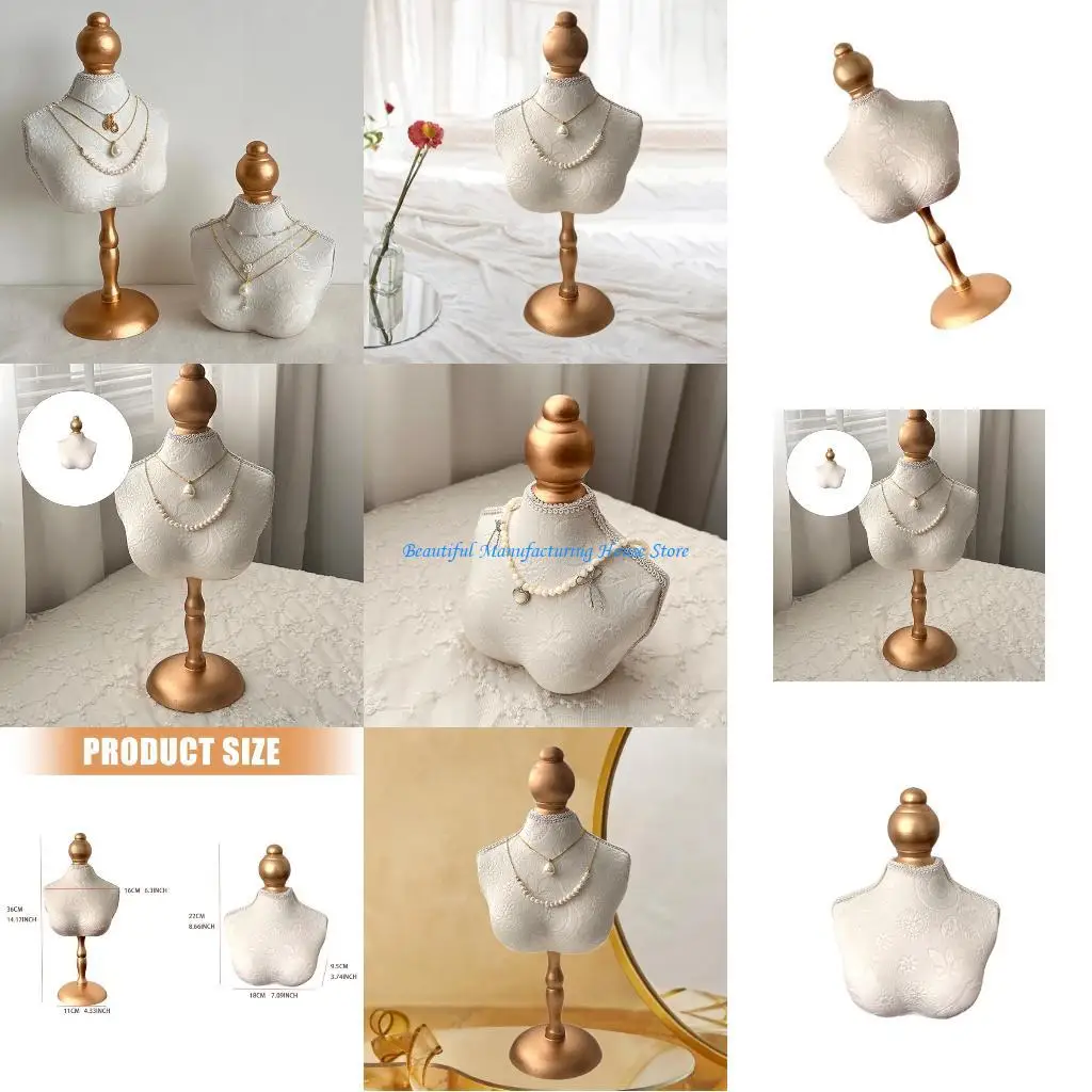 

E56A Velvety Jewelry Organizers Adjustable Necklace Stand for Retail Shop Storage