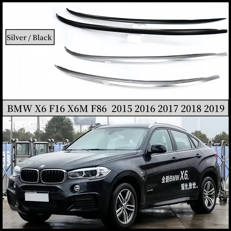 

Roof Rack Luggage Raill For BMW X6 F16 X6M F86 2015-2019 Car Bar Carrier Bars Top Racks Rail Boxe High Quality Aluminium Alloy