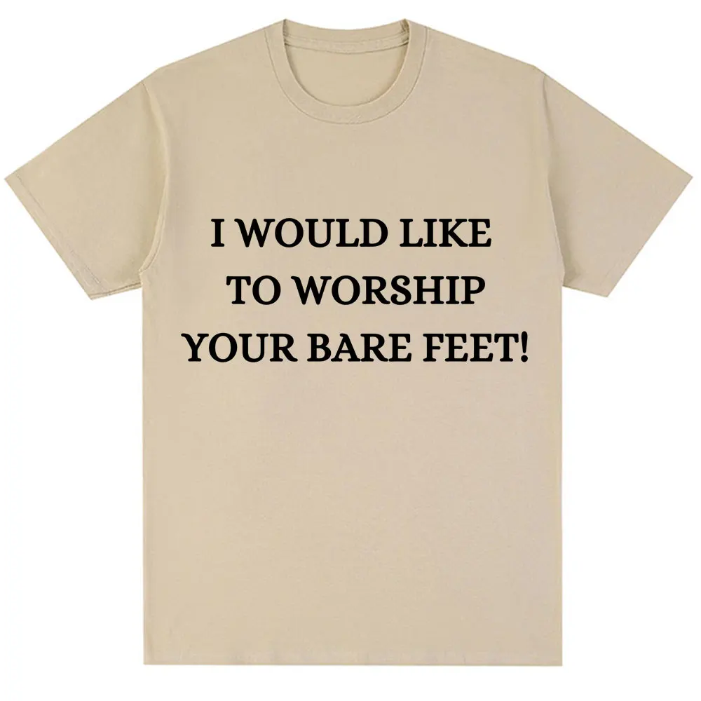 مضحك سأحب العمل أقدامك العارية تي شيرت الرجال النساء الفكاهة نكتة إقتباس قصيرة الأكمام المتضخم القطن تي شيرت غير رسمي